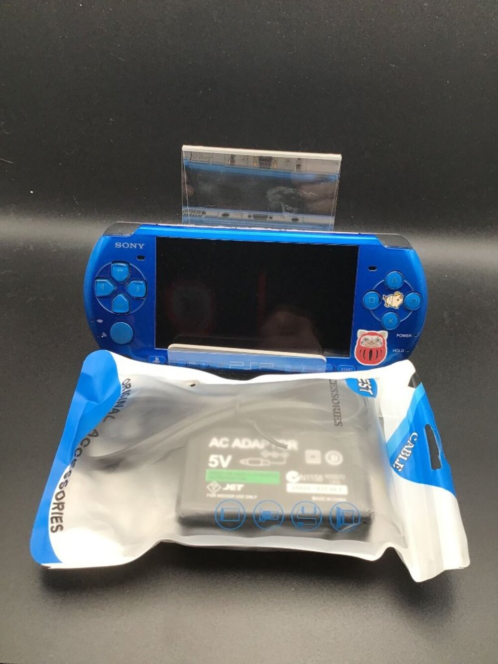 Sony PSP 3000 OEM Vibrant Blue w/New Battery & Charger Region Free Great Used